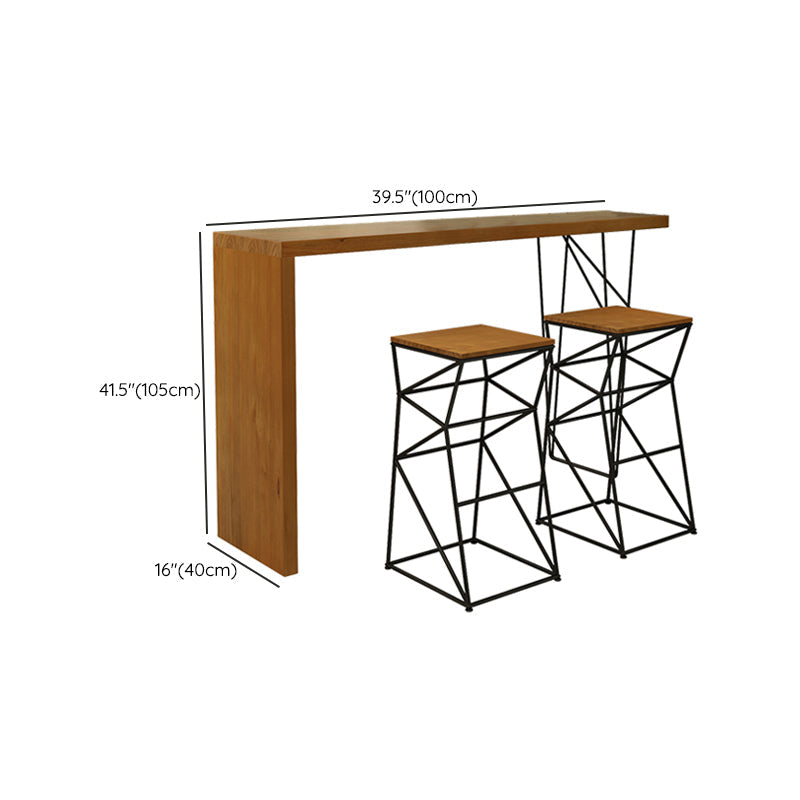 Mesa de comedor de madera maciza de pino, escritorio de Bar Bistro rectangular Industrial, para interior