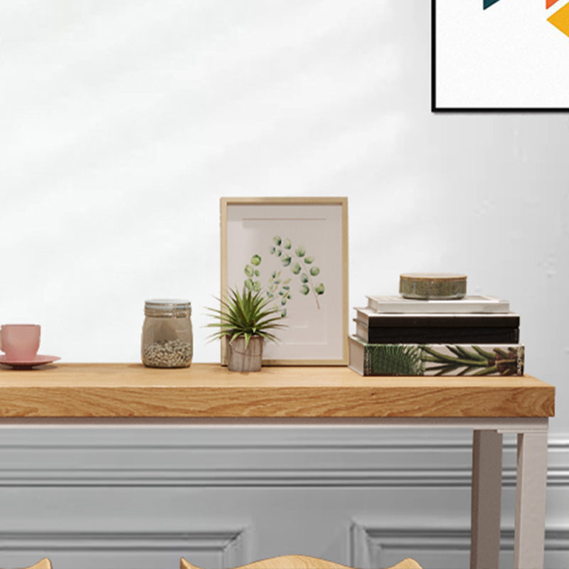 Industrial Style Bistro Bar Desk Pine Solid Wood Rectangle Bar Dining Table for Indoor Clearhalo 'Bar Furniture' 'Bar Tables' 'bar_tables' 'furn' 'furn_bar_tables' 'Furniture' 'Kitchen & Dining Furniture' 6384946