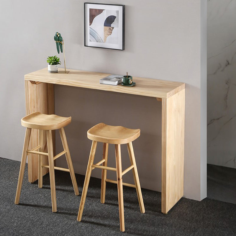 Table de bar en bois moderne, plateau en bois massif, Table de bistro, pour salon