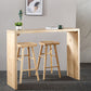 Table de bar en bois moderne, plateau en bois massif, Table de bistro, pour salon