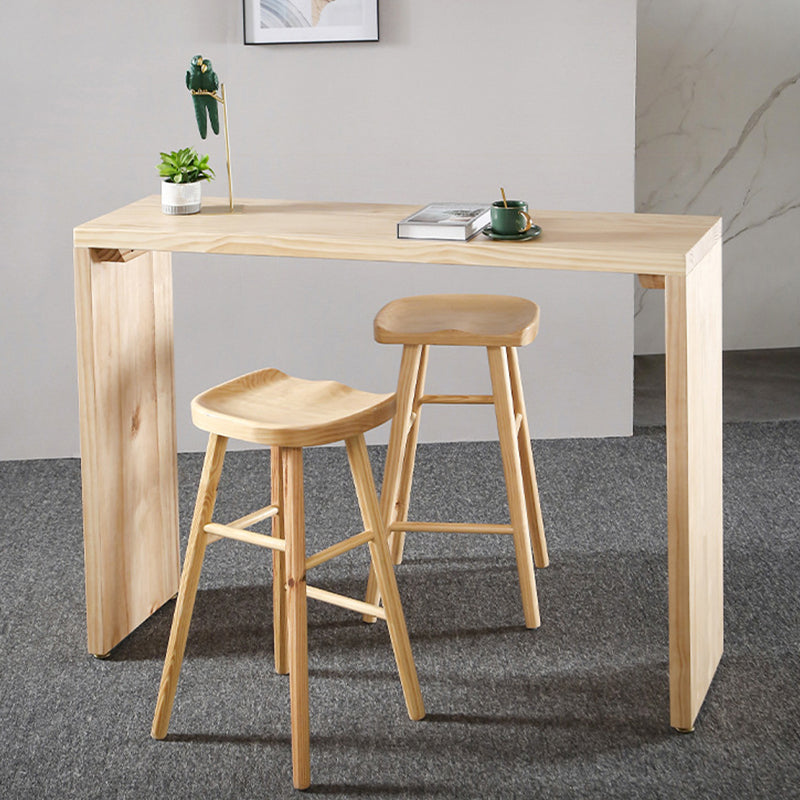 Table de bar en bois moderne, plateau en bois massif, Table de bistro, pour salon