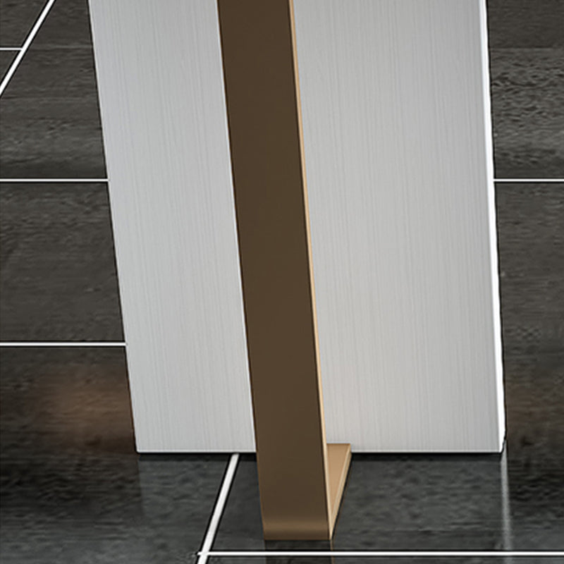 Mesa de bar rectangular Glam, mesa con pedestal doble de mármol para interiores