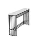 Industrial Rectangle Bistro Bar Desk Faux Marble Bistro Table for Indoor Black Without Chairs Clearhalo 'Bar Furniture' 'Bar Tables' 'bar_tables' 'furn' 'furn_bar_tables' 'Furniture' 'Kitchen & Dining Furniture' 6385028
