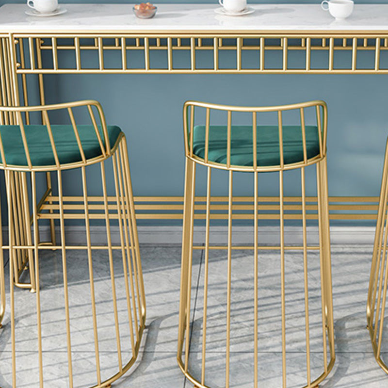 Industrial Rectangle Bistro Bar Desk Faux Marble Bistro Table for Indoor Clearhalo 'Bar Furniture' 'Bar Tables' 'bar_tables' 'furn' 'furn_bar_tables' 'Furniture' 'Kitchen & Dining Furniture' 6385034