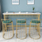 Industrial Rectangle Bistro Bar Desk Faux Marble Bistro Table for Indoor Clearhalo 'Bar Furniture' 'Bar Tables' 'bar_tables' 'furn' 'furn_bar_tables' 'Furniture' 'Kitchen & Dining Furniture' 6385038