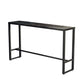 Industrial Style Rectangle Bar Table Faux Marble Bar-Height Bar Dining Table Black Without Chairs Clearhalo 'Bar Furniture' 'Bar Tables' 'bar_tables' 'furn' 'furn_bar_tables' 'Furniture' 'Kitchen & Dining Furniture' 6385080