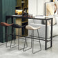 Industrial Style Rectangle Bar Table Faux Marble Bar-Height Bar Dining Table 63"L x 15.7"W x 41.3"H Black Without Chairs Clearhalo 'Bar Furniture' 'Bar Tables' 'bar_tables' 'furn' 'furn_bar_tables' 'Furniture' 'Kitchen & Dining Furniture' 6385083