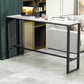 Industrial Style Rectangle Bar Table Faux Marble Bar-Height Bar Dining Table Clearhalo 'Bar Furniture' 'Bar Tables' 'bar_tables' 'furn' 'furn_bar_tables' 'Furniture' 'Kitchen & Dining Furniture' 6385089