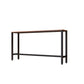 Industrial Bar Height Table Rectangular Bar Table with Metal Base Black Without Chairs Clearhalo 'Bar Furniture' 'Bar Tables' 'bar_tables' 'furn' 'furn_bar_tables' 'Furniture' 'Kitchen & Dining Furniture' 6385099