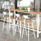 Industrial Bar Height Table Rectangular Bar Table with Metal Base Clearhalo 'Bar Furniture' 'Bar Tables' 'bar_tables' 'furn' 'furn_bar_tables' 'Furniture' 'Kitchen & Dining Furniture' 6385106