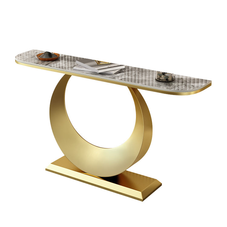 Tabella dell'accento console glam da 31,5 "tavolo da divano console di finitura antica