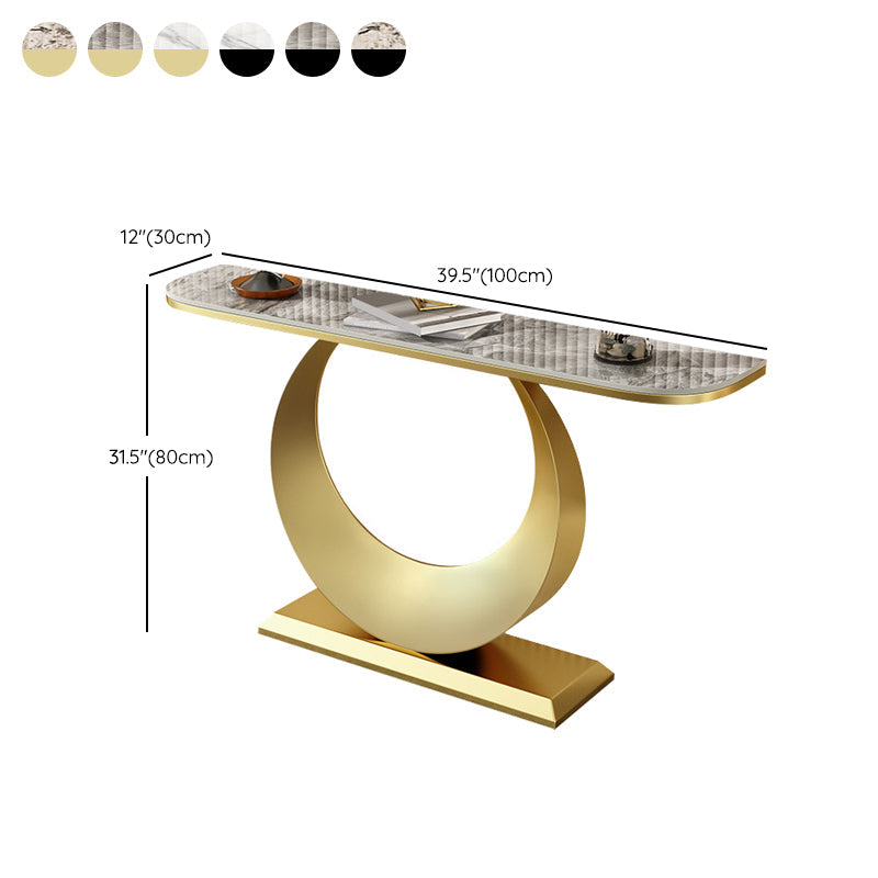 Tabella dell'accento console glam da 31,5 "tavolo da divano console di finitura antica