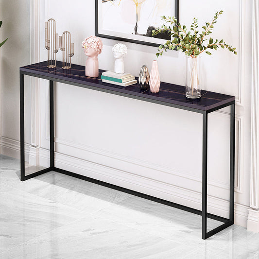Modern Rectangle Console Sofa Table 33.46-inch Tall Accent Table with 1 Shelf