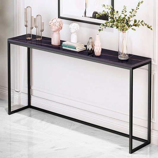 Modern Rectangle Console Sofa Table 33.46-inch Tall Accent Table with 1 Shelf