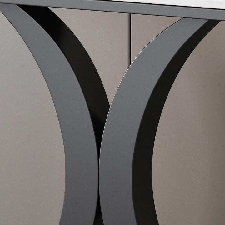 31.5" Tall Console Table 1-shelf Stain Resistant Accent Table for Hall Clearhalo 'Console Tables' 'console_tables' 'Entry & Mudroom Furniture' 'furn' 'furn_console_tables' 'Furniture' 6385169