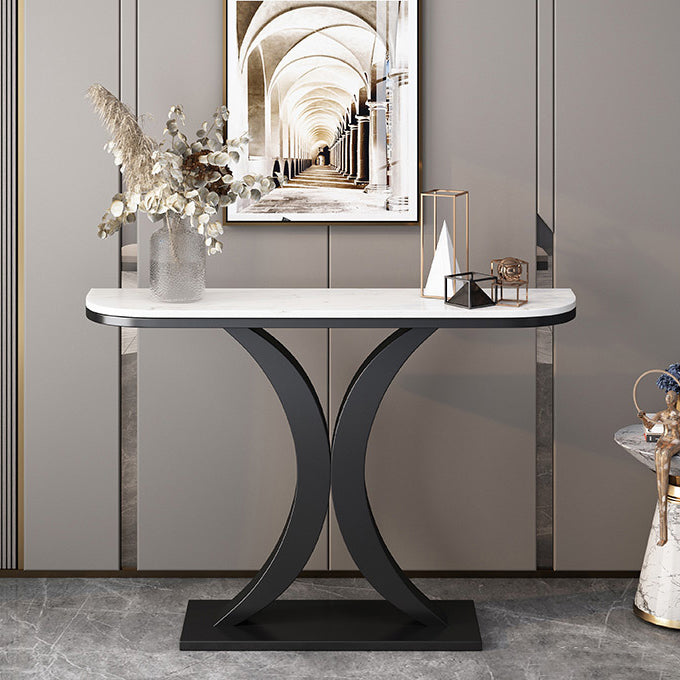 31.5" Tall Console Table 1-shelf Stain Resistant Accent Table for Hall Clearhalo 'Console Tables' 'console_tables' 'Entry & Mudroom Furniture' 'furn' 'furn_console_tables' 'Furniture' 6385171