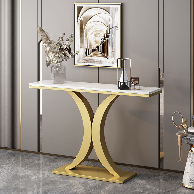 31.5" Tall Console Table 1-shelf Stain Resistant Accent Table for Hall Clearhalo 'Console Tables' 'console_tables' 'Entry & Mudroom Furniture' 'furn' 'furn_console_tables' 'Furniture' 6385174