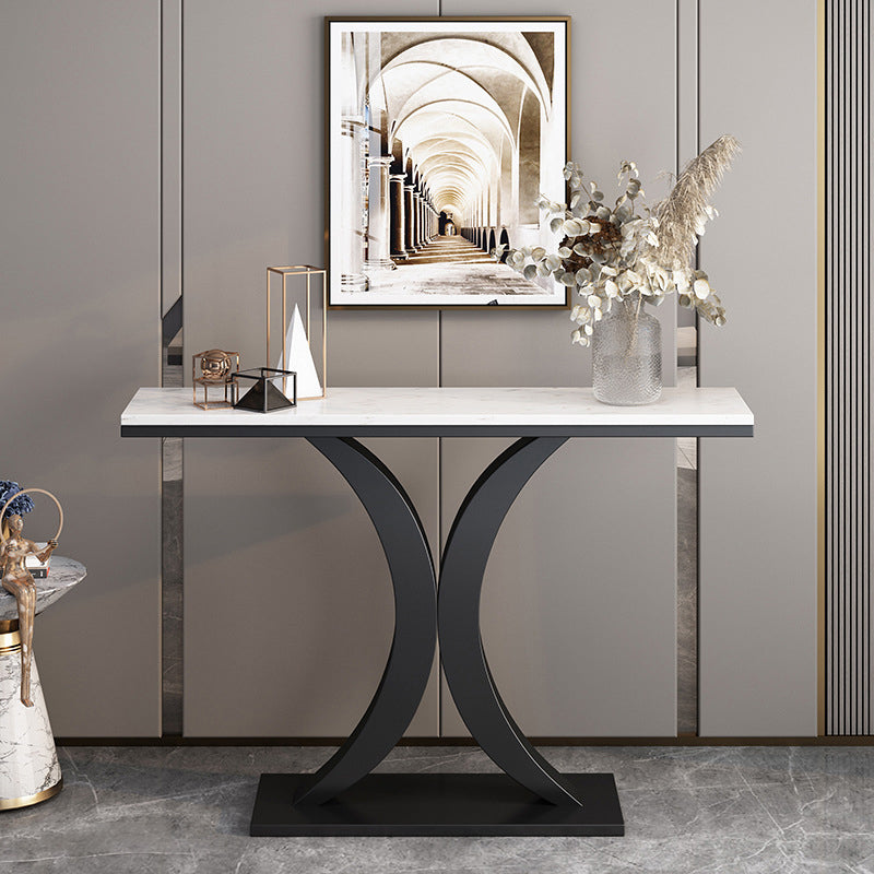 31.5" Tall Console Table 1-shelf Stain Resistant Accent Table for Hall Clearhalo 'Console Tables' 'console_tables' 'Entry & Mudroom Furniture' 'furn' 'furn_console_tables' 'Furniture' 6385177