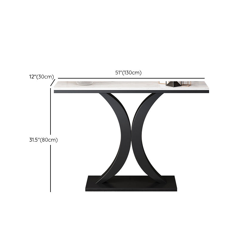 31.5" Tall Console Table 1-shelf Stain Resistant Accent Table for Hall Clearhalo 'Console Tables' 'console_tables' 'Entry & Mudroom Furniture' 'furn' 'furn_console_tables' 'Furniture' 6385185
