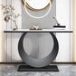 Console rettangolare glam Tabella 31,5 "Tavolo di accento in pietra alta per Hall