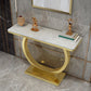 Mesa de consola de piedra moderna mesa de acento de 31.5 pulgadas de altura con estante