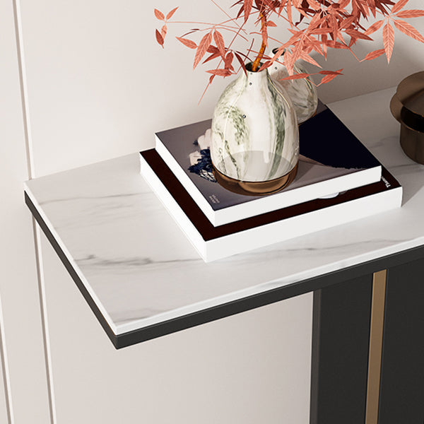 Console rettangolare moderna Tabella 31,5 "Tavolo di accento in pietra alta per Hall