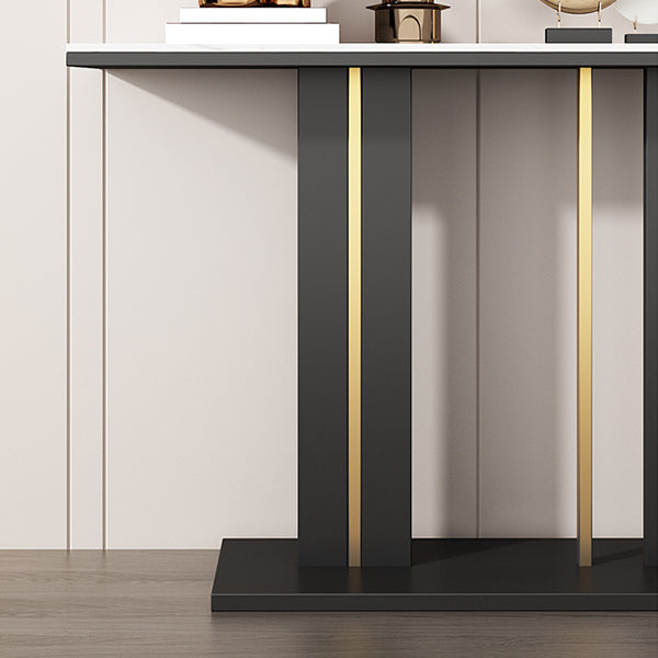 Console rettangolare moderna Tabella 31,5 "Tavolo di accento in pietra alta per Hall