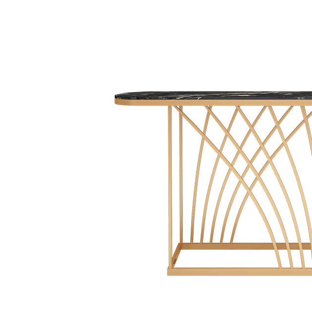 11.81" W Glam Oval Console Accent Table Antique Finish Console Sofa Table