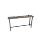 Modern Bar Height Table Rectangular Bar Table with Metal Base Black Without Chairs Clearhalo 'Bar Furniture' 'Bar Tables' 'bar_tables' 'furn' 'furn_bar_tables' 'Furniture' 'Kitchen & Dining Furniture' 6385380