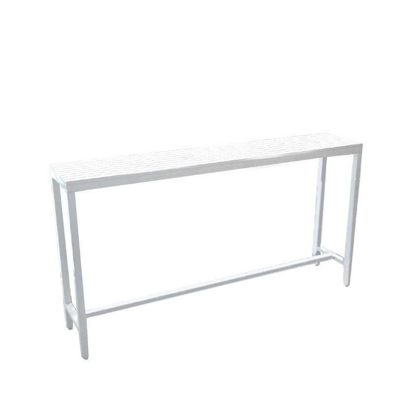 Modern Bar Height Table Rectangular Bar Table with Metal Base Clearhalo 'Bar Furniture' 'Bar Tables' 'bar_tables' 'furn' 'furn_bar_tables' 'Furniture' 'Kitchen & Dining Furniture' 6385383
