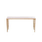 Rectangular Bar Height Table White Faux Marble Top Bistro Pub Table with 4 Legs Clearhalo 'Bar Furniture' 'Bar Tables' 'bar_tables' 'furn' 'furn_bar_tables' 'Furniture' 'Kitchen & Dining Furniture' 6385397