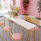Rectangular Bar Height Table White Faux Marble Top Bistro Pub Table with 4 Legs Clearhalo 'Bar Furniture' 'Bar Tables' 'bar_tables' 'furn' 'furn_bar_tables' 'Furniture' 'Kitchen & Dining Furniture' 6385400