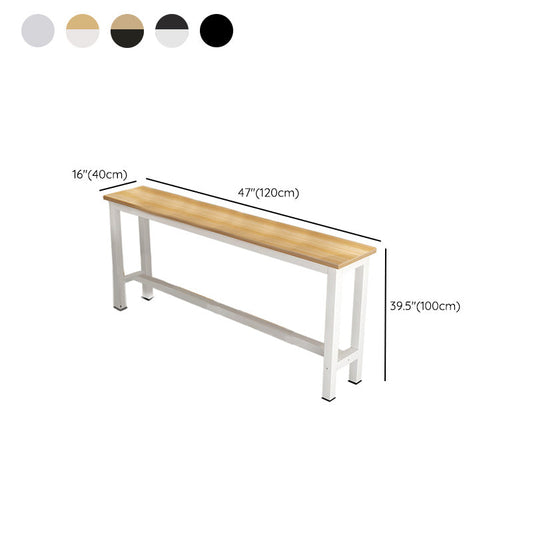 Moderne barhoogte tafel metalen en houtbistro balktafel voor patio -gebruik