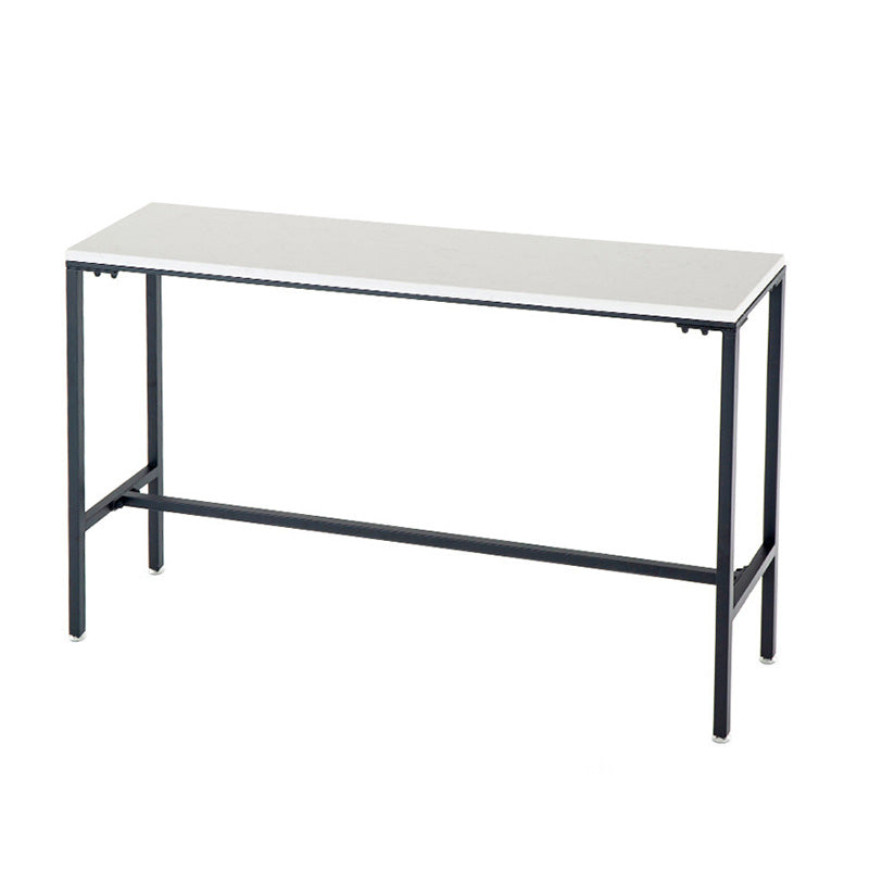 Industrial Bar Height Table White Faux Marble Top Bistro Pub Table for Patio Use Without Chairs Clearhalo 'Bar Furniture' 'Bar Tables' 'bar_tables' 'furn' 'furn_bar_tables' 'Furniture' 'Kitchen & Dining Furniture' 6385455