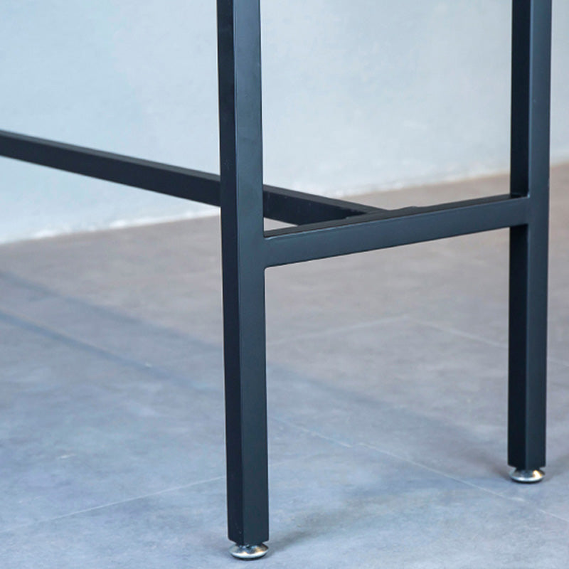 Industrial Bar Height Table White Faux Marble Top Bistro Pub Table for Patio Use Clearhalo 'Bar Furniture' 'Bar Tables' 'bar_tables' 'furn' 'furn_bar_tables' 'Furniture' 'Kitchen & Dining Furniture' 6385460