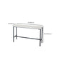 Industrial Bar Height Table White Faux Marble Top Bistro Pub Table for Patio Use Clearhalo 'Bar Furniture' 'Bar Tables' 'bar_tables' 'furn' 'furn_bar_tables' 'Furniture' 'Kitchen & Dining Furniture' 6385464