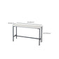 Industrial Bar Height Table White Faux Marble Top Bistro Pub Table for Patio Use Clearhalo 'Bar Furniture' 'Bar Tables' 'bar_tables' 'furn' 'furn_bar_tables' 'Furniture' 'Kitchen & Dining Furniture' 6385466