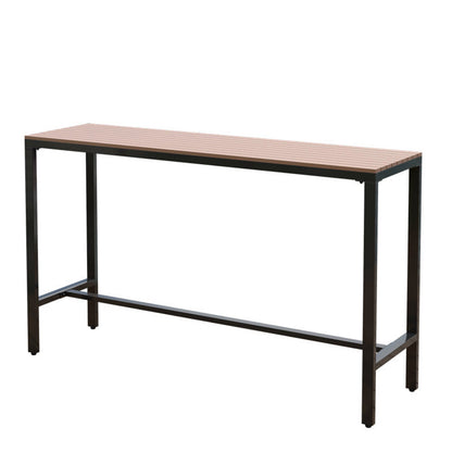 Industrial Metal Base Bar Table Pub Height Dining Table for Patio Use Black Without Chairs Clearhalo 'Bar Furniture' 'Bar Tables' 'bar_tables' 'furn' 'furn_bar_tables' 'Furniture' 'Kitchen & Dining Furniture' 6385470