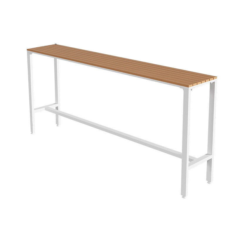 Industrial Metal Base Bar Table Pub Height Dining Table for Patio Use White Without Chairs Clearhalo 'Bar Furniture' 'Bar Tables' 'bar_tables' 'furn' 'furn_bar_tables' 'Furniture' 'Kitchen & Dining Furniture' 6385474