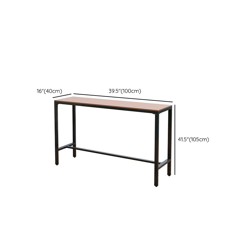 Industrial Metal Base Bar Table Pub Height Dining Table for Patio Use Clearhalo 'Bar Furniture' 'Bar Tables' 'bar_tables' 'furn' 'furn_bar_tables' 'Furniture' 'Kitchen & Dining Furniture' 6385481