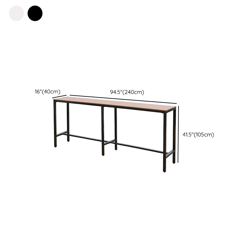 Industrial Metal Base Bar Table Pub Height Dining Table for Patio Use Clearhalo 'Bar Furniture' 'Bar Tables' 'bar_tables' 'furn' 'furn_bar_tables' 'Furniture' 'Kitchen & Dining Furniture' 6385488