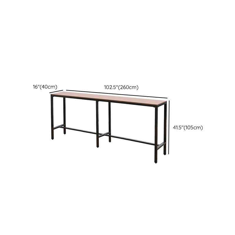 Industrial Metal Base Bar Table Pub Height Dining Table for Patio Use Clearhalo 'Bar Furniture' 'Bar Tables' 'bar_tables' 'furn' 'furn_bar_tables' 'Furniture' 'Kitchen & Dining Furniture' 6385491