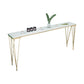 White Rectangular Bar Height Table Glam Style Bistro Pub Table with Four Legs Clearhalo 'Bar Furniture' 'Bar Tables' 'bar_tables' 'furn' 'furn_bar_tables' 'Furniture' 'Kitchen & Dining Furniture' 6385498