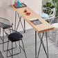 Mesa moderna con altura de barra, mesa de pub tipo bistró con tapa de madera maciza y cuatro patas