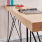 Mesa moderna con altura de barra, mesa de pub tipo bistró con tapa de madera maciza y cuatro patas