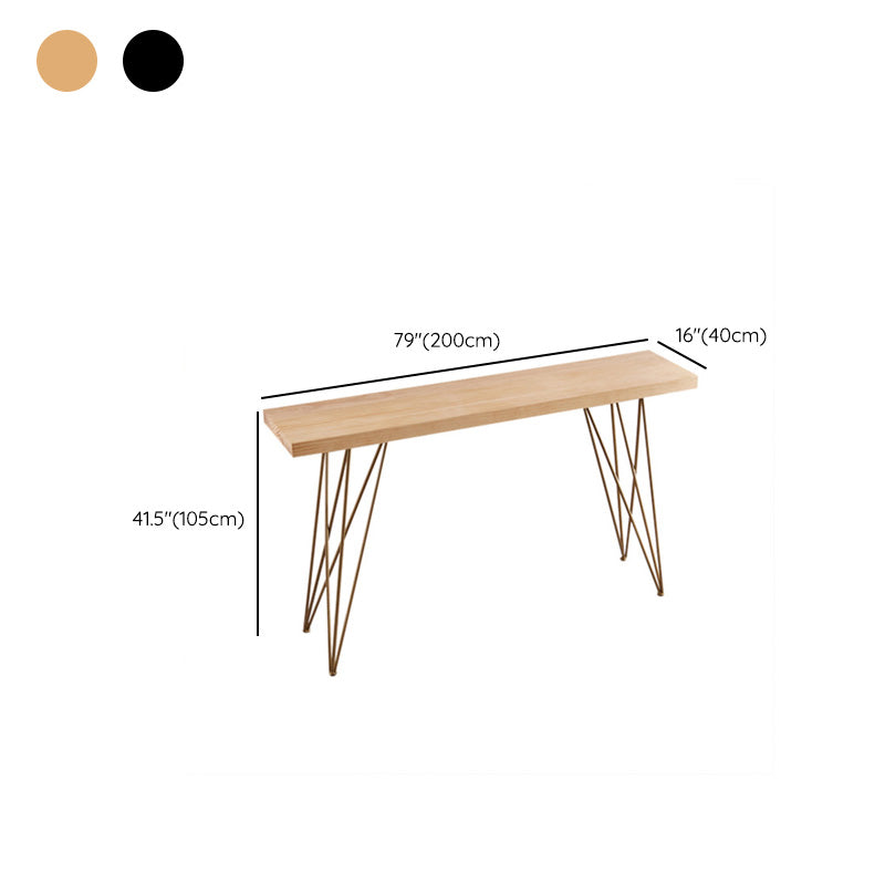 Mesa moderna con altura de barra, mesa de pub tipo bistró con tapa de madera maciza y cuatro patas