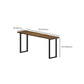 Industrial Bar Height Table Solid Wood Top Bistro Table with Sled Base