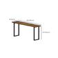 Industrial Bar Height Table Solid Wood Top Bistro Table with Sled Base
