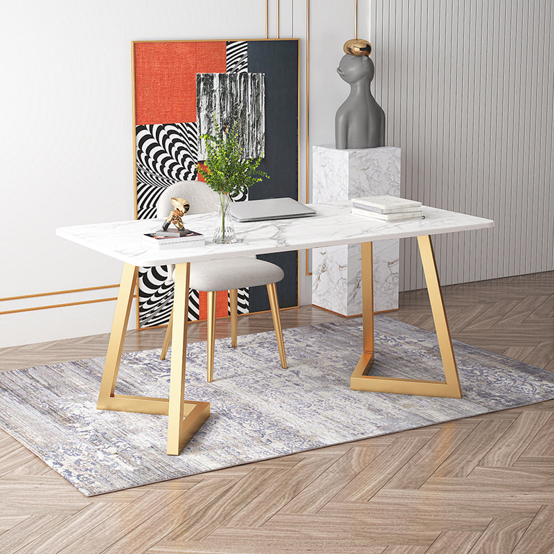 29.53" H Glam Curved Office Desk Antique Finish Computer Desk with Metal Legs Clearhalo 'furn' 'furn_office_desk' 'Furniture' 'Office Desks' 'Office Furniture' 'office_desk' 6385649