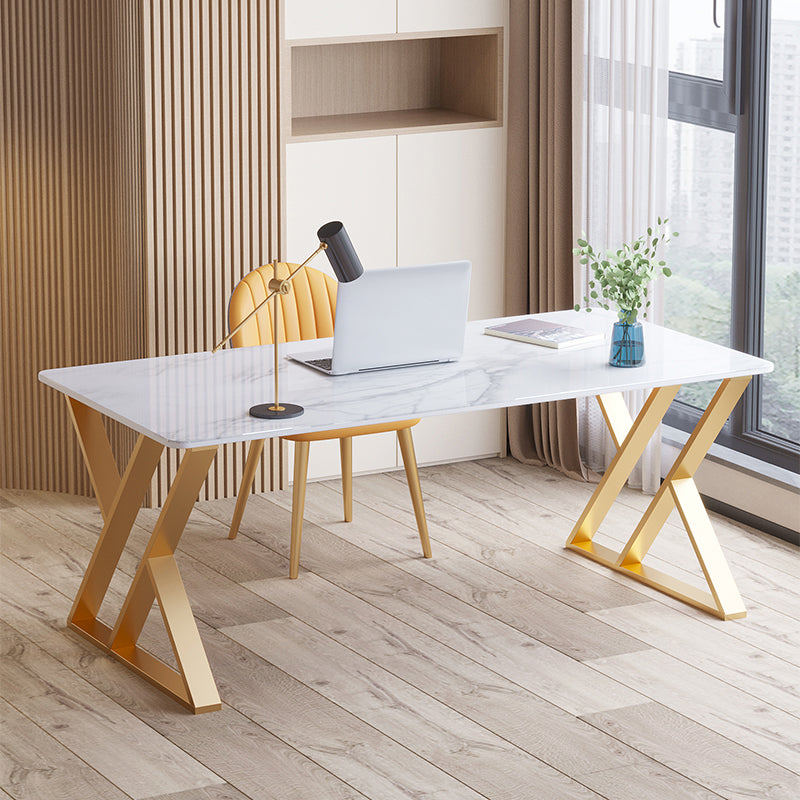 Scrivania glam da ufficio antico scrivania curva curva con gambe metalliche